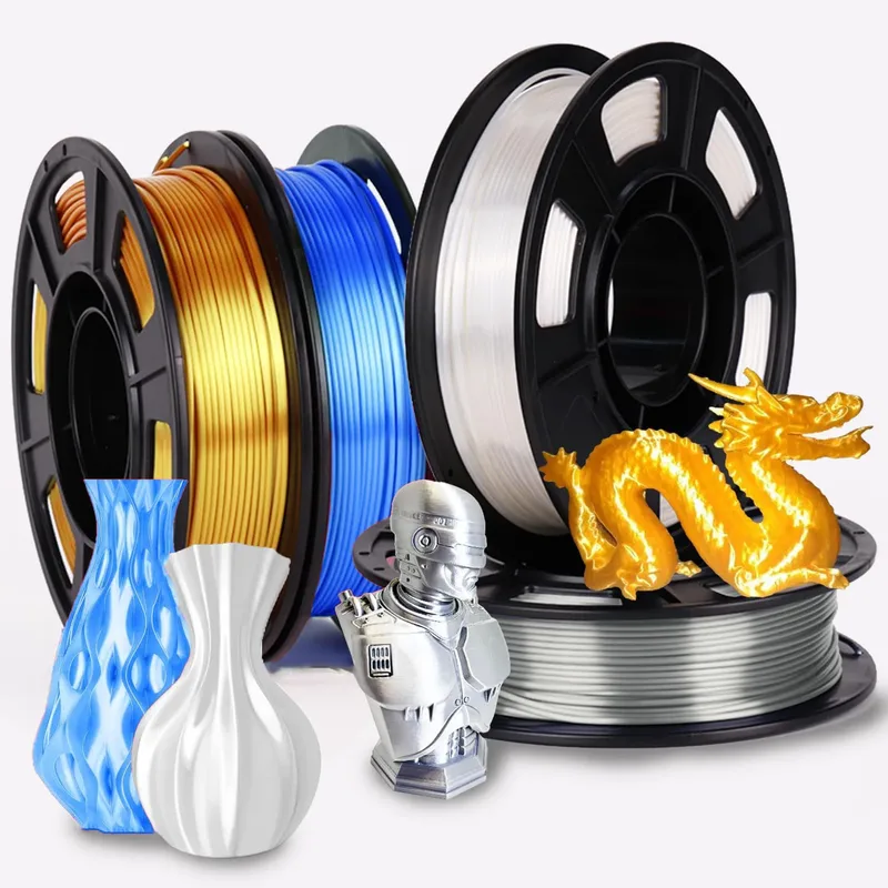 Bobina da 250g di Filamento PLA Seta, Superficie Liscia, Materiale Grezzo per Stampa 3D