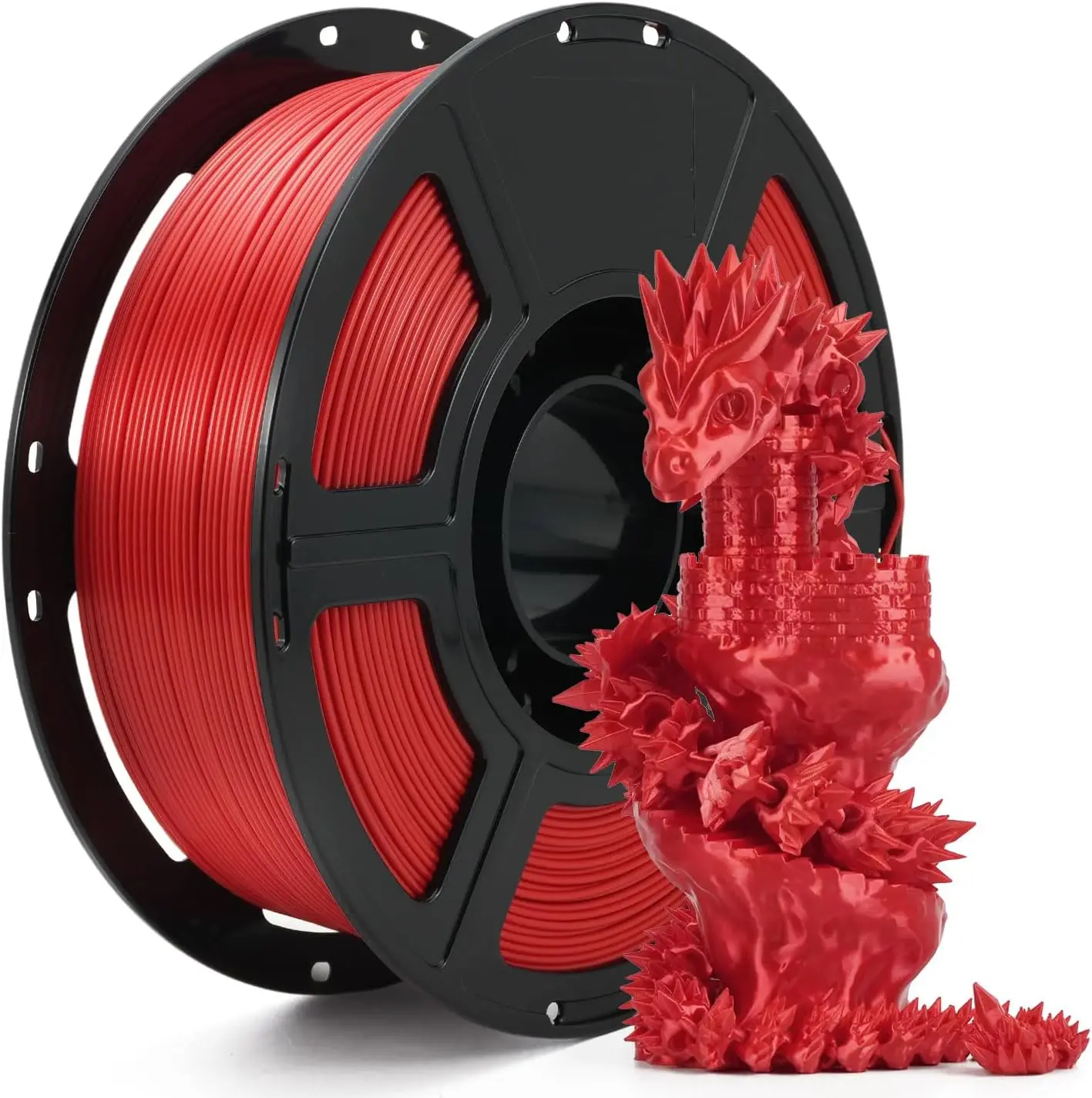 Filamento PLA 1.75mm per Stampante 3D con Superficie Lucida, Filamento PLA Effetto Seta 250g, Rosso, Blu, Verde, Bianco, Oro, Argento, Nero