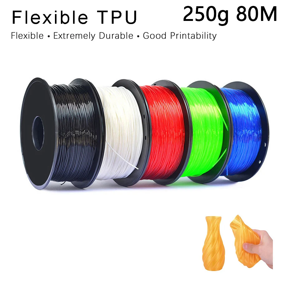Filamento flessibile per stampante 3D TPU 250 g 1,75 mm Lunghezza 80 M