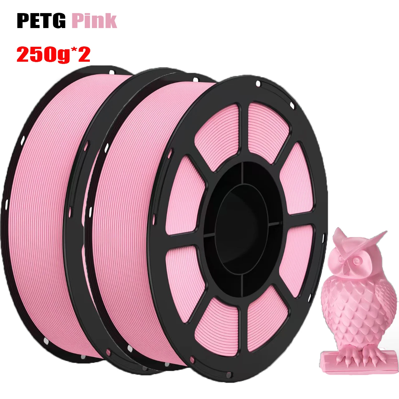 Filamento PETG per Stampante 3D 1.75mm 500g, Alta Precisione, Elevata Resistenza, Accoppiamento Perfetto, Accuratezza Dimensionale +/- 0.03mm, Rosa