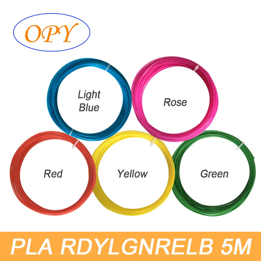 Ricarica filamento penna 3D Pla da 1,75 mm 5 metri bagliore di seta marmo legno opaco fibra di carbonio nero natura rosso oro blu materiale stampante