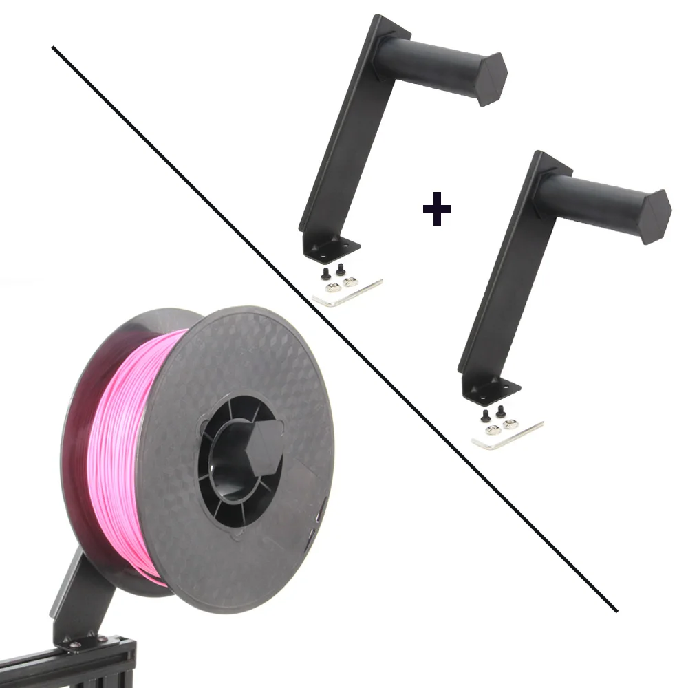 Staffa di supporto per bobina per rack di filamenti per stampante 3D da 2 kit utilizzata per materiale TPU/PLA/ABS 0,5 kg/1 kg per stampante 3D Creality CR-10 Ender3