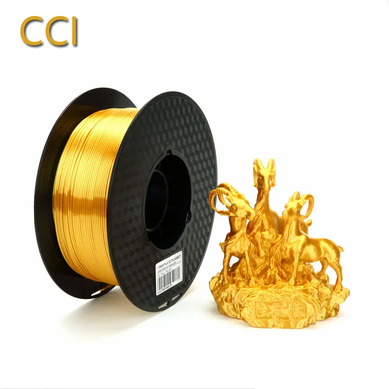 CC3D Filamento pla oro seta 1KG 1,75mm Filamento stampante 3d Oro setoso Metallo lucido metallico pla materiali di stampa lucentezza