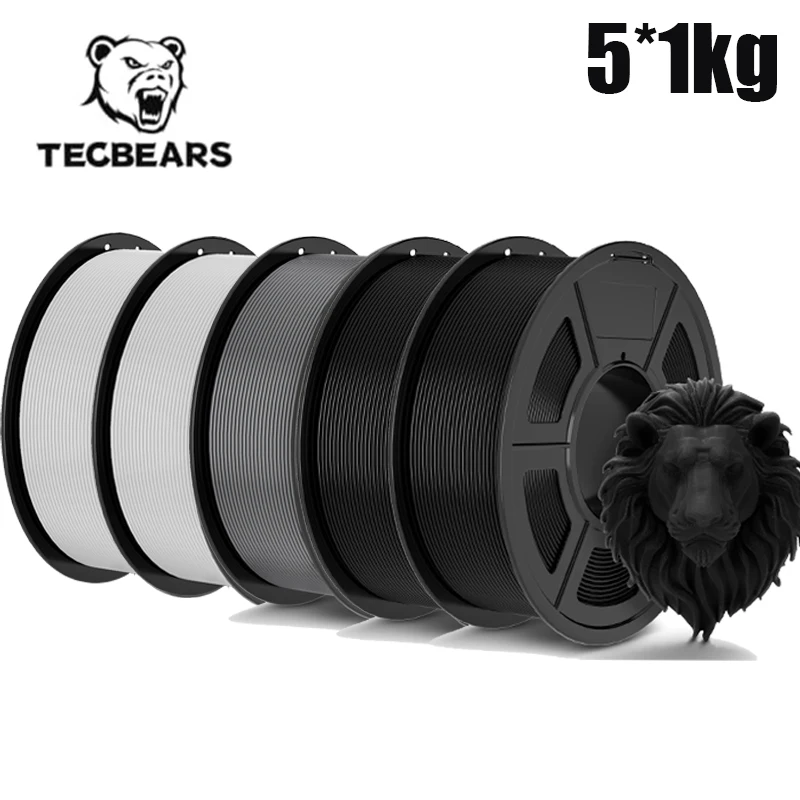 TECBEARS Filamento 3D PLA/PETG/petg opaco ad alta velocità /abs/seta/HSMPLA/PLA Plus/pla Filamento stampante 3D da 5 kg 1,75 mm per stampante 3D