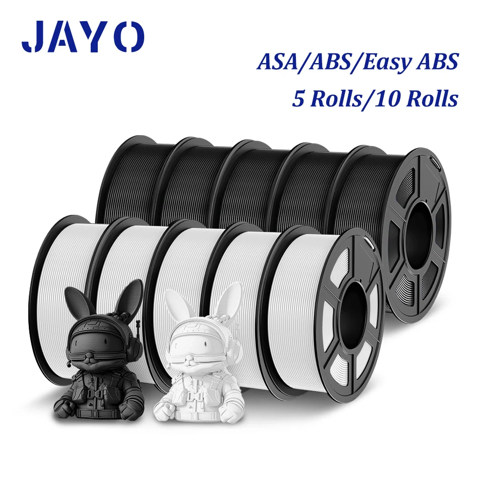 Filamento JAYO ASA / ABS 1,75 mm 1 kg / rotolo Filamento per stampante 3D ABS facile a bassa temperatura Filamento per stampante 3D ad alta tenacità