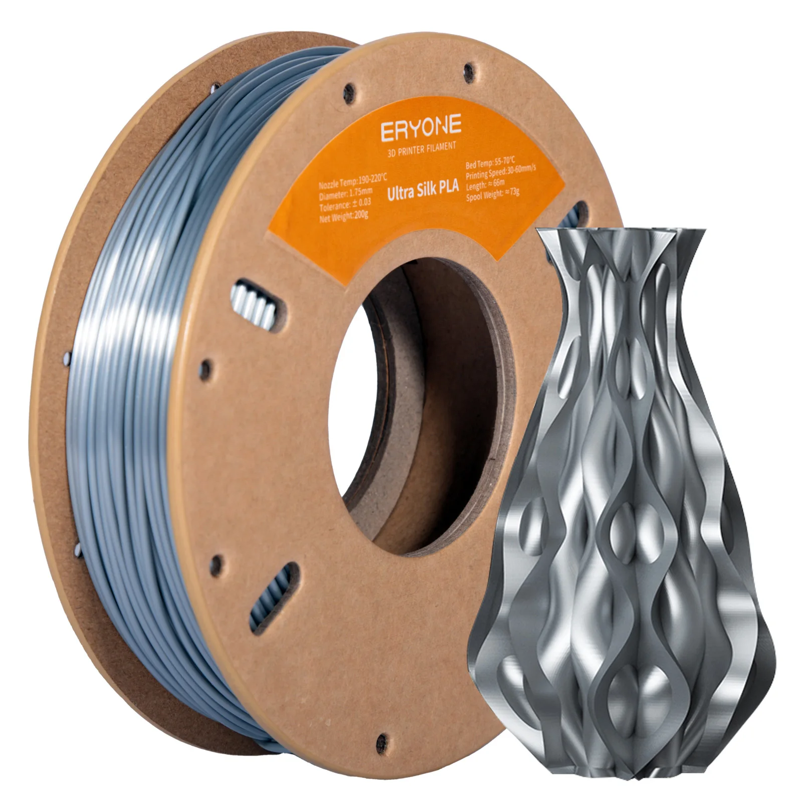 Eryone 200G Ultra SILK PLA Filamento Stampa 3D Filamento 3D 1,75 mm per stampante 3D e penna 3D, 1 rotolo Spedizione veloce all'ingrosso