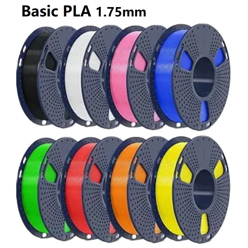 Filamento PLA di base 1,75 mm 1 kg/500 g/250 g Filamento standard FDM Materiali per stampante 3D Filamento trasparente PLA in plastica ad alta tenacità