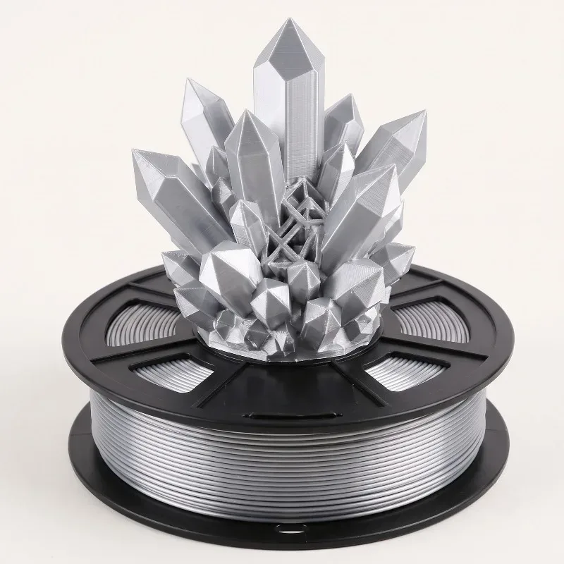 Filamento PLA Seta 1.75mm, Filamento Lucido per Stampante 3D Bobina da 250g (0.55 libbre), Compatibile con la Maggior Parte delle Stampanti 3D FDM