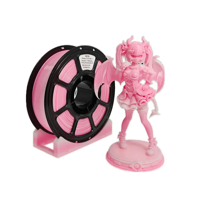 Filamento PETG Arcobaleno 1.75mm Rosa Bianco Sfumato Cambiacolore Materiale per Stampa 3D Effetto Fiabesco Luminoso Seta Lucida PETG 1KG