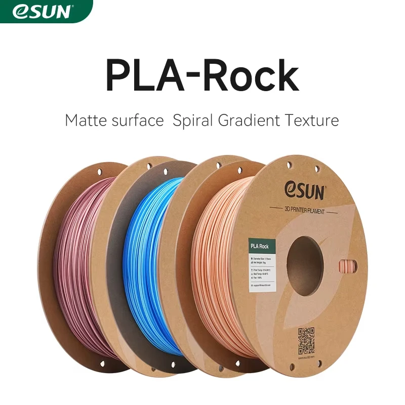 eSUN PLA Filamento per stampante 3D Filamento PLA Rock 3D 1KG Cerchio di roccia Filamento smerigliato per Bambu Lab Filamento 3D di roccia a doppio colore