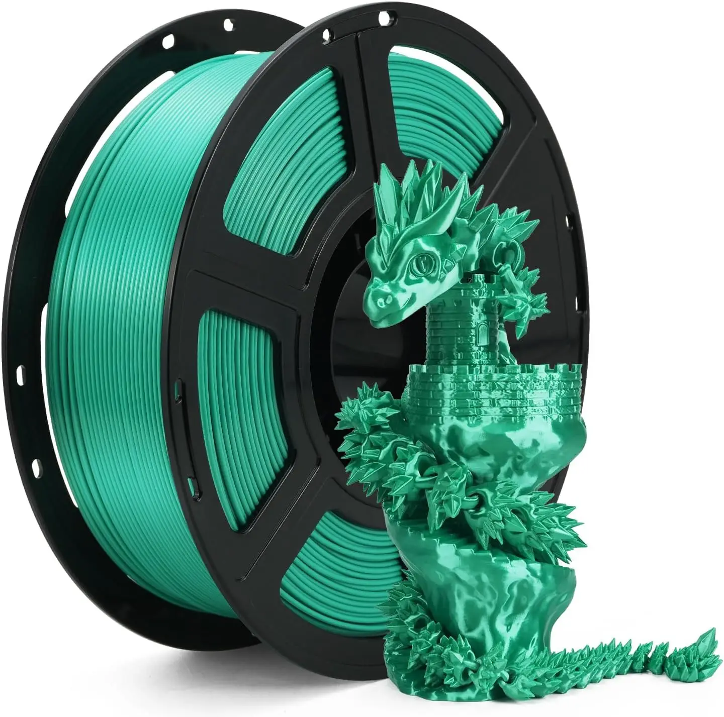 Filamento PLA Seta 1.75mm, Filamento per Stampante 3D, Precisione Dimensionale +/- 0.02mm, Compatibile con la Maggior Parte delle Stampanti 3D FDM, Verde