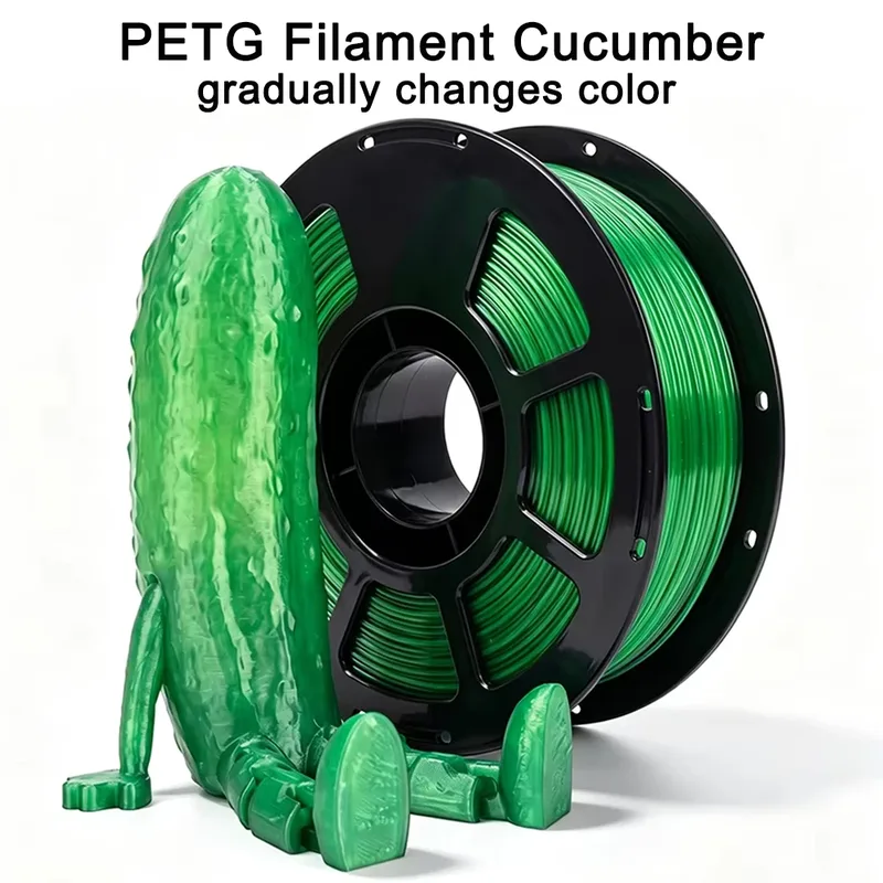 Filamento per stampante 3D PETG 200g 500g 1Kg, colore Verde Giada Arcobaleno, diametro 1,75mm, materiali per stampante 3D, confezionamento sottovuoto.