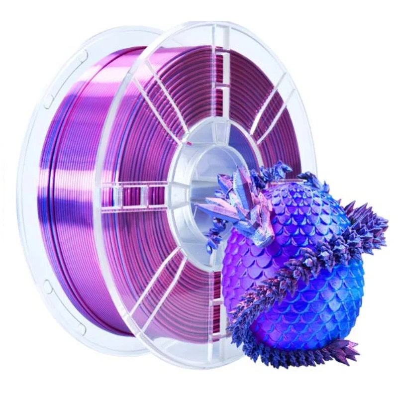 Stampante 3D Filamento bicolore PLA 1 kg Filamento di seta 1,75 mm Materiale di stampa 3D bicolore Filamento bicolore Sublimazione Duotone