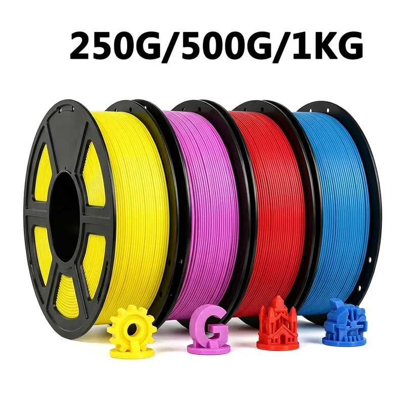 Filamento PLA per Stampante 3D 250g 500g 1kg Rosso, Blu Cielo, Giallo, Rosa, Rosa Pallido 1.75mm, Confezione Sottovuoto 250gx4