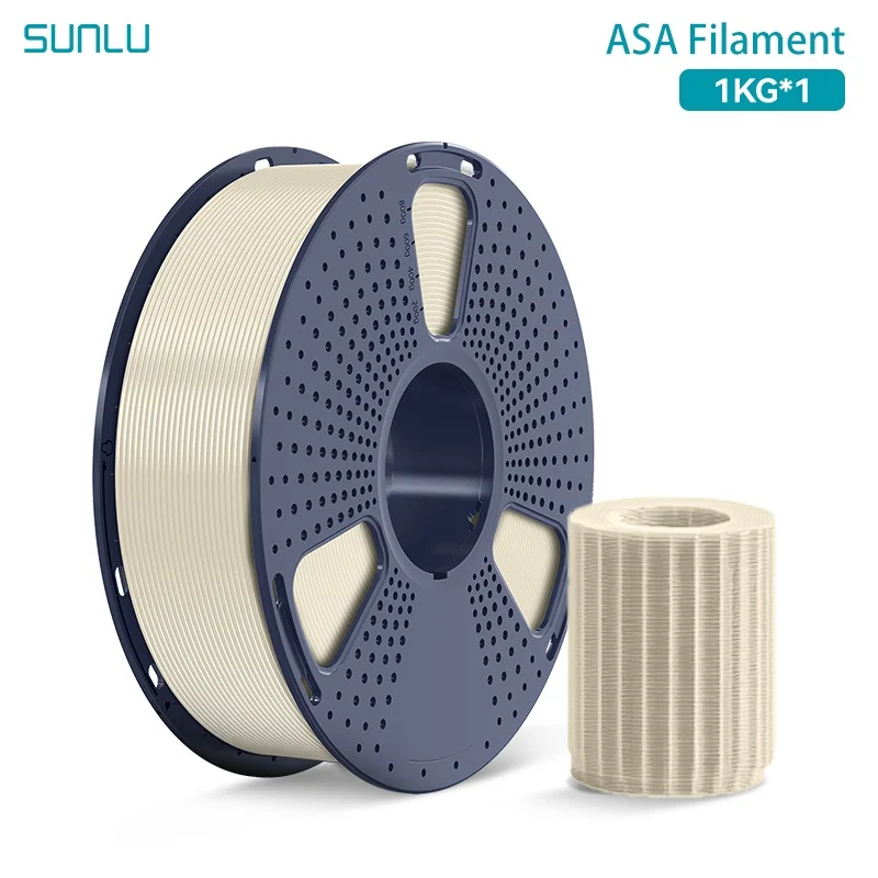 SUNLU 1KG Filamento ASA Filamento resistente ai raggi UV/pioggia/calore da 1,75 mm per la stampa di parti meccaniche esterne, la maggior parte delle stampanti 3D FDM