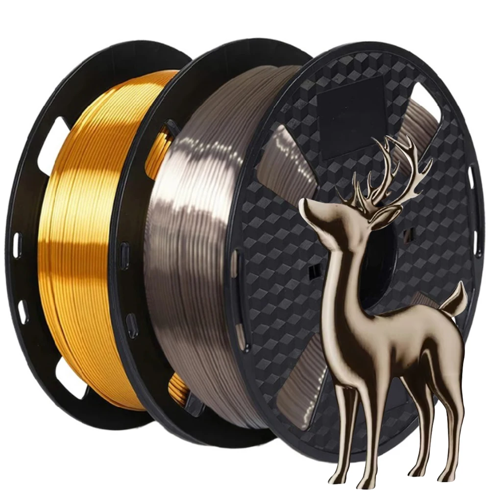 Filamento per stampante 3D EasyThreed Seta PLA 1,75 mm 1 kg 500 g 200 g Materiale 3D PLA Filamento lucido Oro Argento Rosso Rosa Nuovo pacchetto