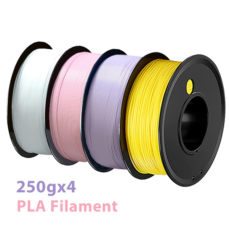 250g 1Kg Filamento stampante 3D PLA Giallo bianco rosa Viola filo da 1,75 mm Imballaggio sottovuoto per stampa 3D Fliament pla white250gx4