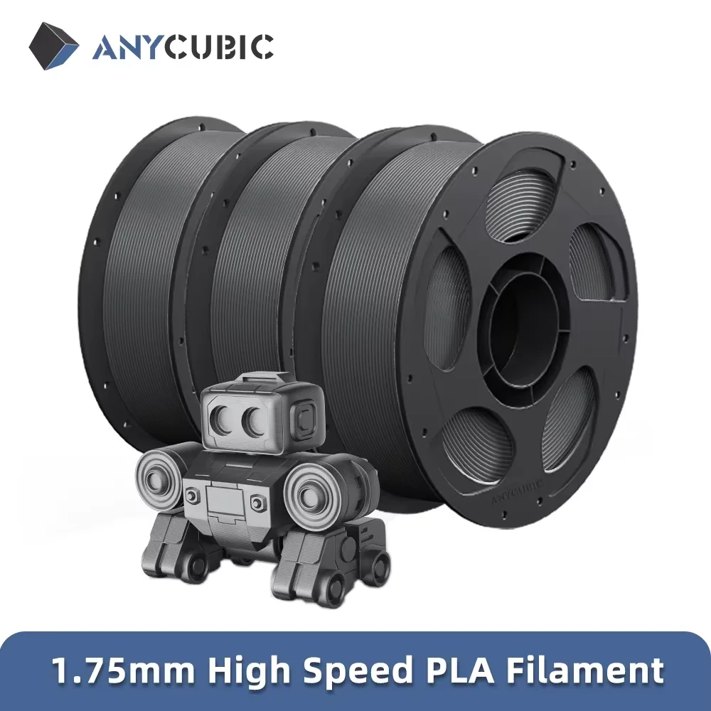 ANYCUBIC Filamento multicolore PLA ad alta velocità 1,75 mm 1 kg/rotolo Materiali di consumo in gomma plastica per stampante 3D FDM Kobra