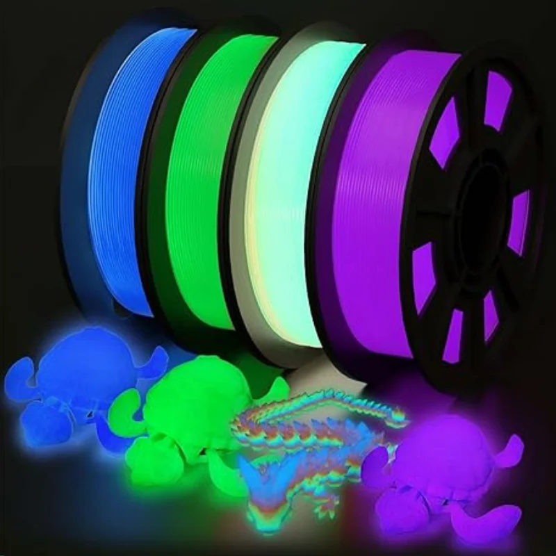 Filamento 3D PLA Glow In The Dark 250g 1kg 1,75mm Filamento luminoso PLA Filamento 3D Arcobaleno Cambia colore Filamento TPU flessibile
