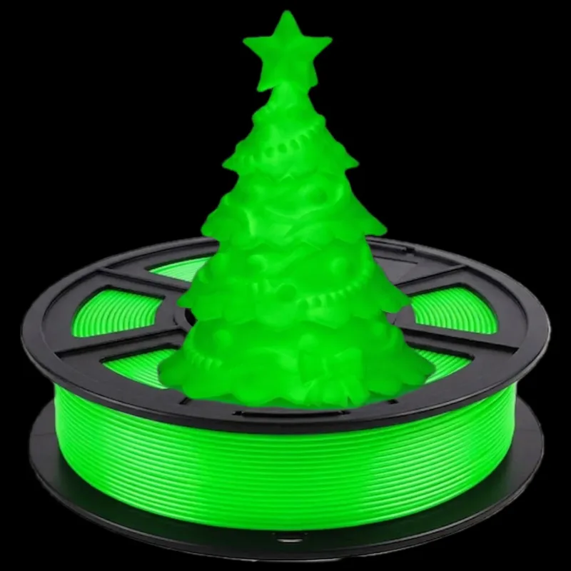 Filamento per stampa 3D in TPU 95A, 1,75 mm, luminescente al buio, morbido ed elastico, elevata durezza ed elasticità, ideale per l'uso professionale.