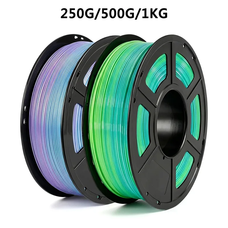 Filamento per Stampante 3D PETG Summer Dream Rainbow Winter Soft Charm Rainbow 250G/500G/1kg, Materiali Verdi, Consumabili 1.75mm ﻿