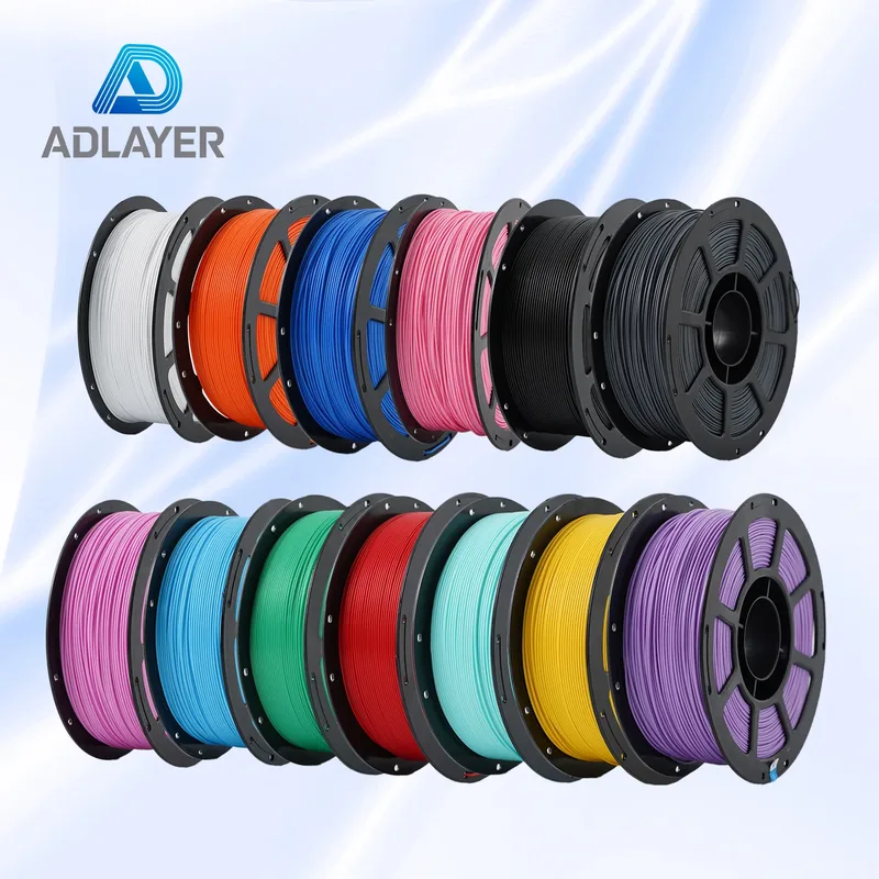 Filamento PLA per Stampante 3D ADLAYER, 1.75mm, Avvolgimento Preciso, Precisione Dimensionale +/- 0.02 mm, Compatibile con la Maggior Parte delle Stampanti 3D FDM, Bobina da 1kg (2.2 libbre)