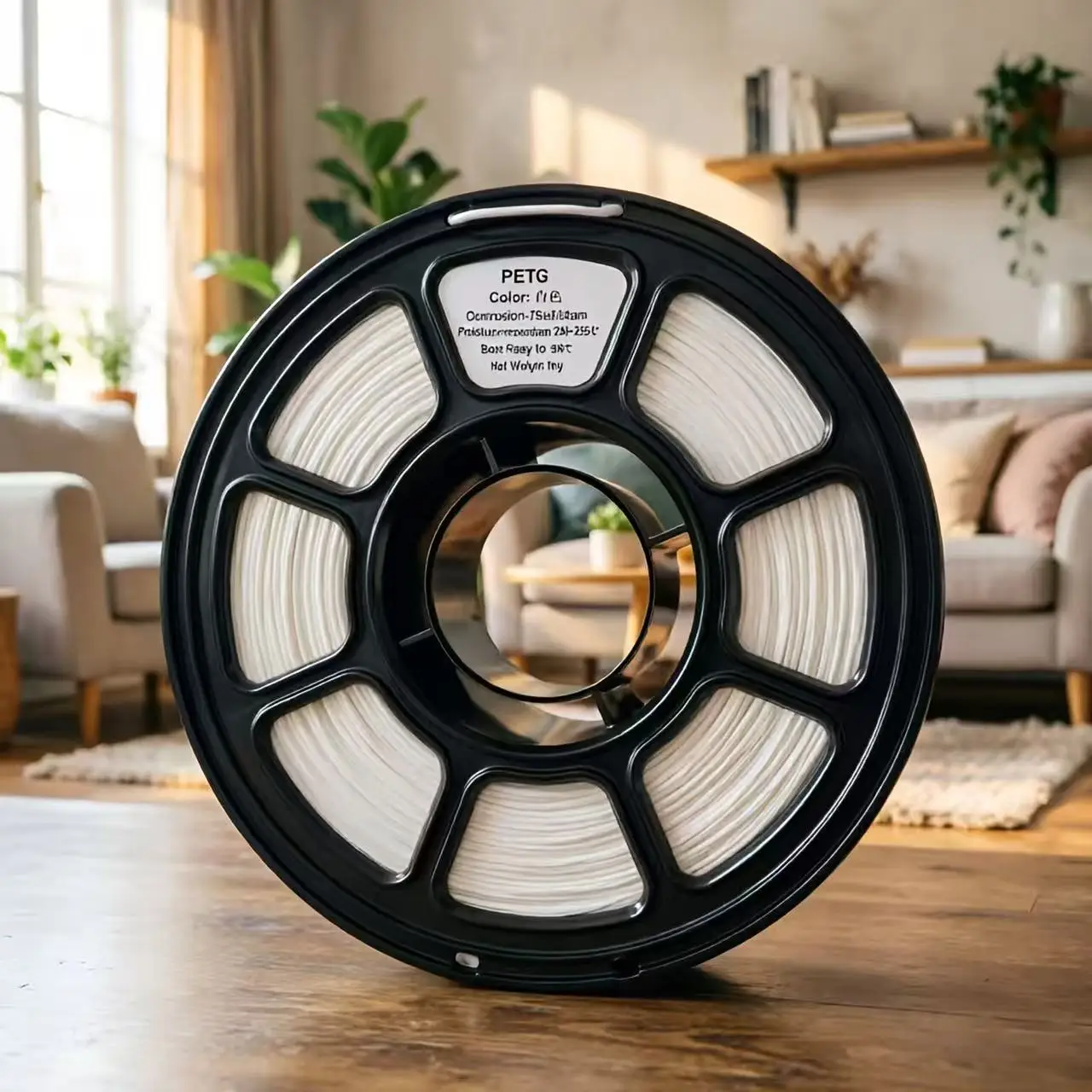 Filamento PETG 1.75mm Bobina da 1kg per Stampante 3D Nero Bianco Grigio Senza Intasamenti Alta Resistenza Durevole Filamenti 3D