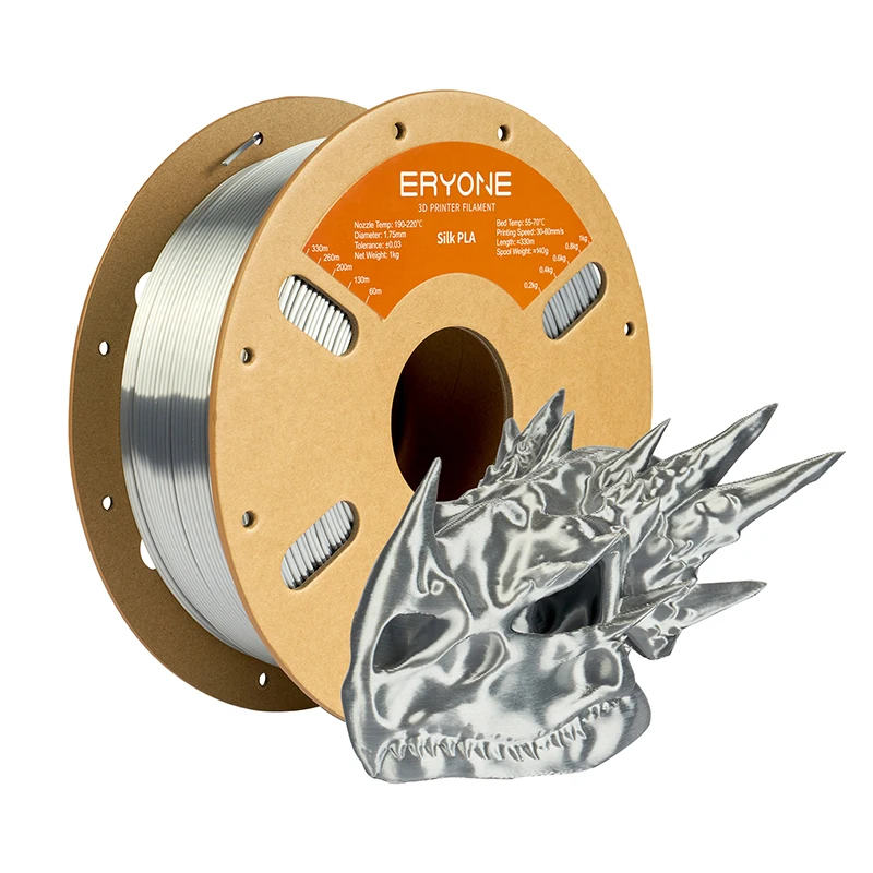 Eryone 1KG Filamento di seta PLA Premium Stampa 3D, 1,75mm Multicolor Disponibile Filamento pla di seta da 1 kg prodotto in Cina, 1 kg/bobina