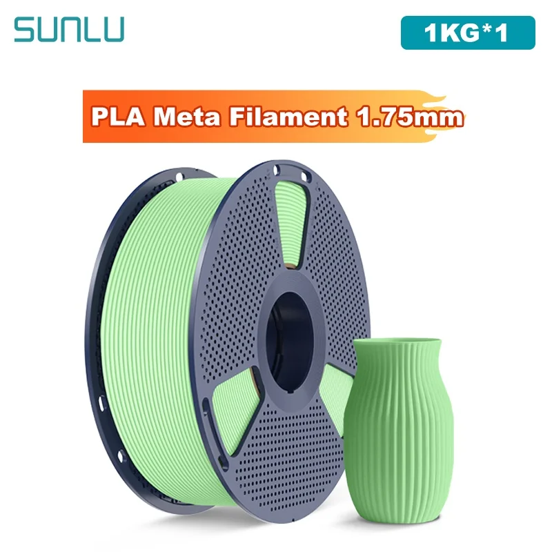 SUNLU 1KG PLA Meta Filamento per stampante 3D Bobina da 1,75 mm 1000 g (2,2 libbre) Filamento prelavato senza nodi Adatto alla maggior parte delle stampanti FDM