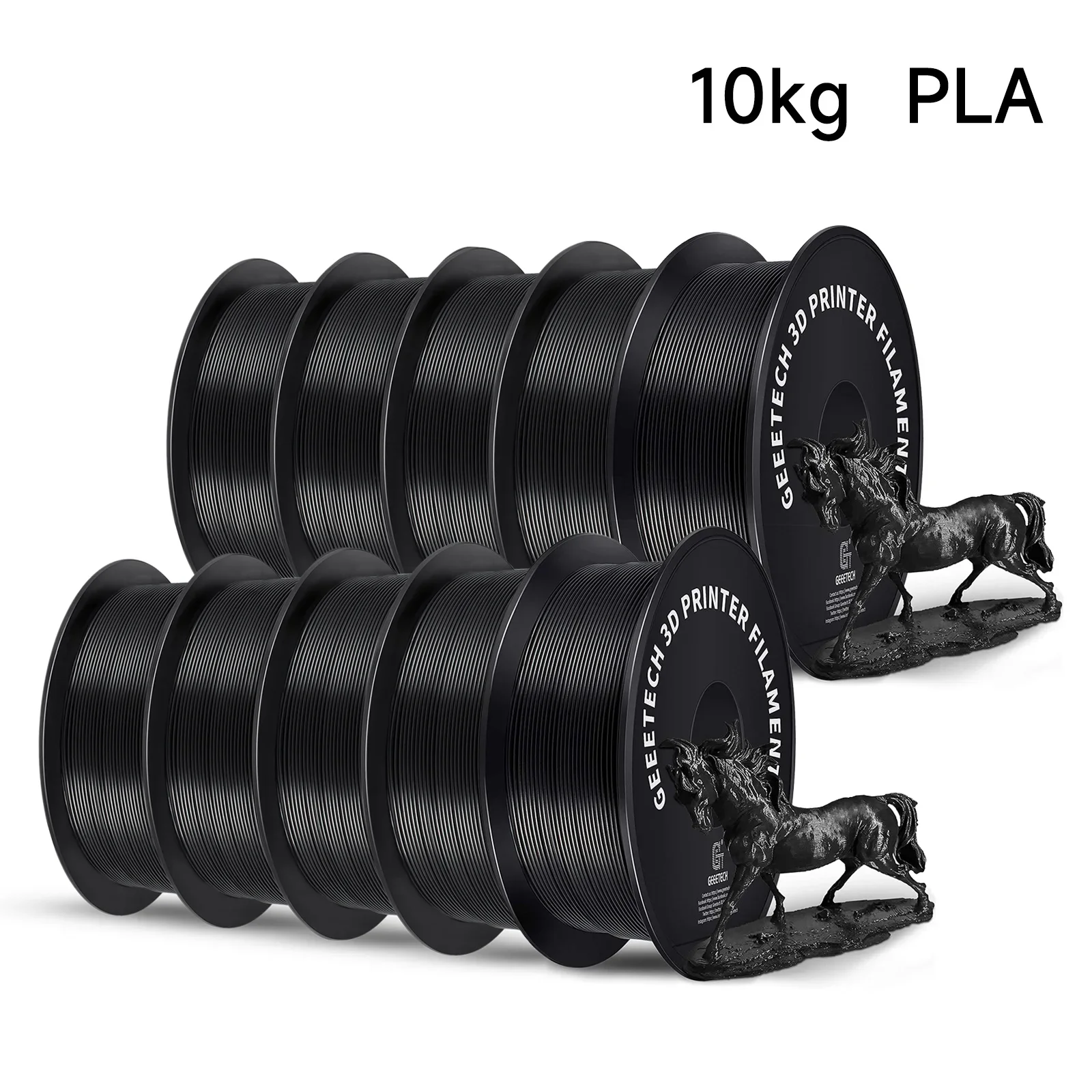 GEEETECH 10Kg in una scatola opaca/PETG/seta PLA/TPU/ABS+ filamento PLA 3D filo bobina da 1,75mm per materiale stampante 3D, sicurezza