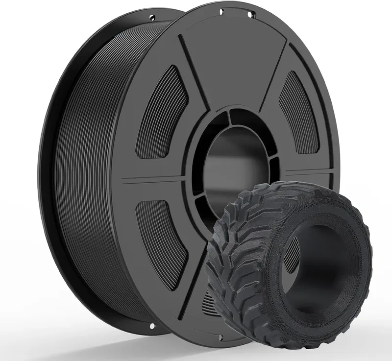 Filamento TPU Flessibile 1.75mm 95A per Stampa 3D Veloce, Precisione Dimensionale +/- 0.03mm, Bobina da 250g