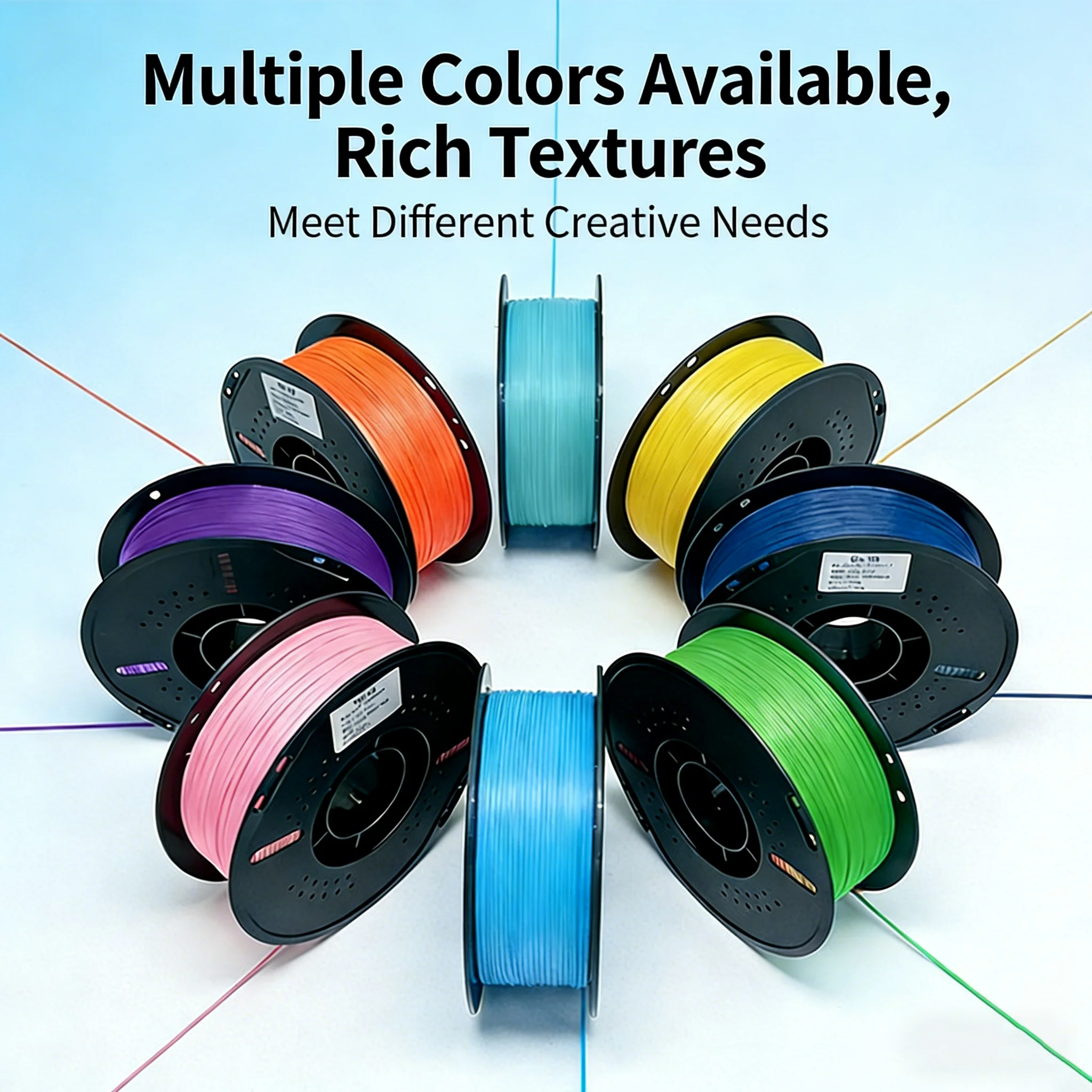 Filamento PLA per stampa 3D, non si afflosca né si ostruisce, diametro 1,75 mm, peso 1 kg, compatibile con stampanti FDM