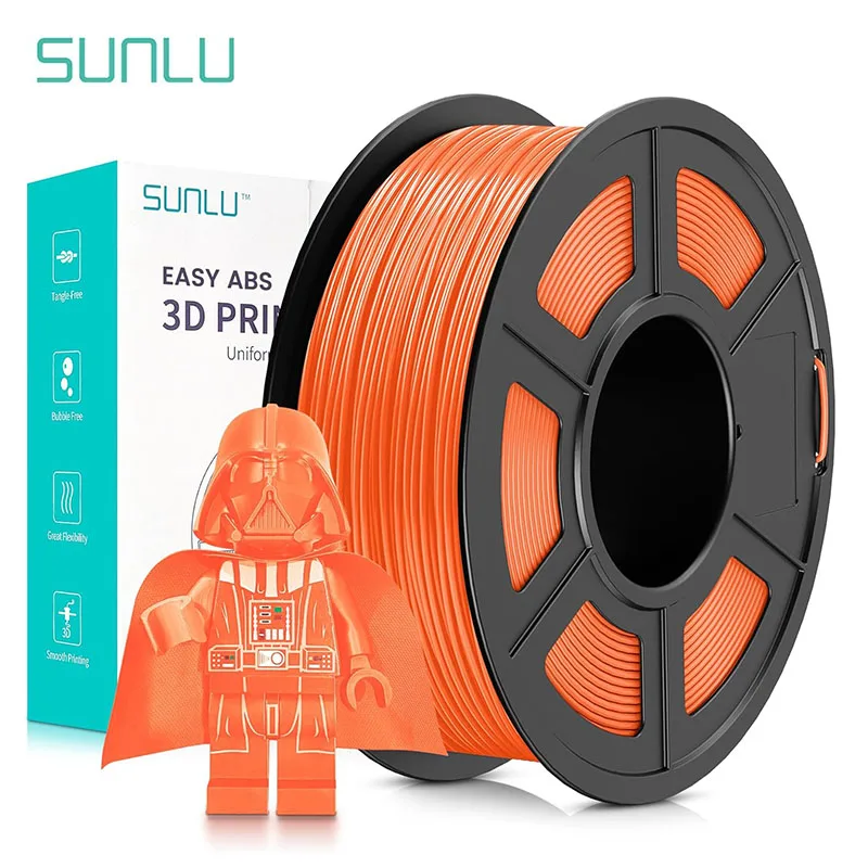 SUNLU EASY ABS filamento 1.75mm 1kg bobina a bassa temperatura di stampa filamento ABS filamento di stampa 3D avvolto ordinatamente