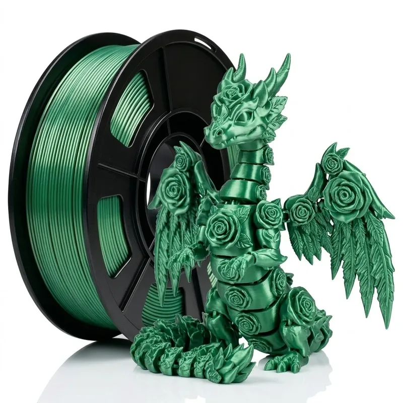 Filamento PLA Seta 1.75mm, Filamento per Stampante 3D, Precisione Dimensionale +/- 0.02mm, Compatibile con la Maggior Parte delle Stampanti 3D FDM