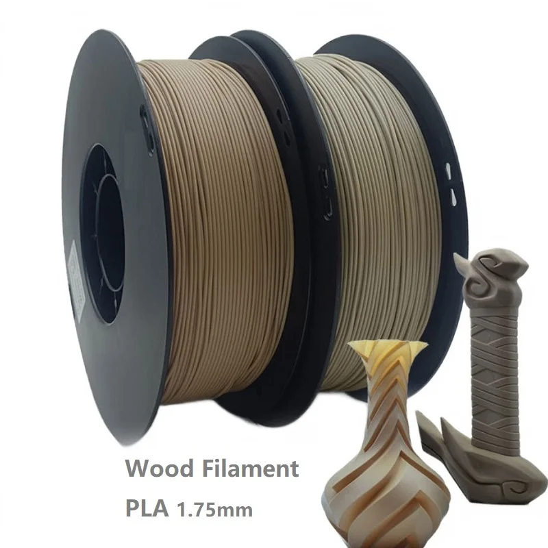Filamento di legno per stampante 3D PLA 1.75mm Sublimazione in legno PLA 1kg/500g/250g Materiale di stampa 3D Filamento di legno di sandalo rosso ebano