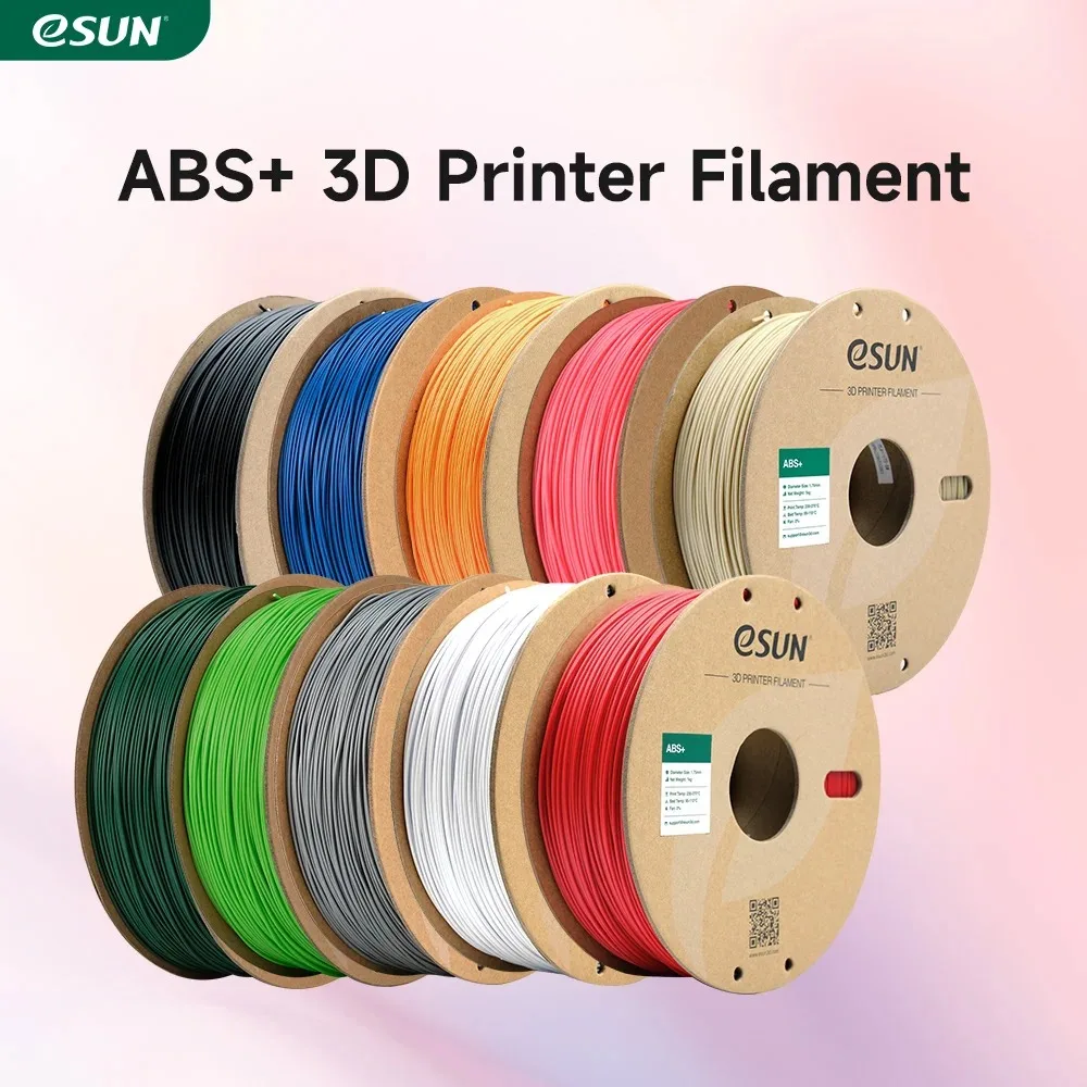 Filamento per stampante 3D eSUN ABS+ 1,75 mm 1 kg, bobina da 2,2 libbre, materiale per stampa 3D per stampante 3D