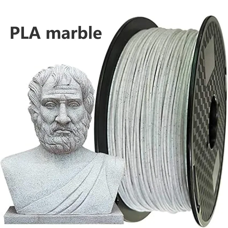 Filamento PLA Effetto Marmo per Stampante 3D 1.75mm, Materiale Simil-Pietra per Stampa 3D, 250g 500g 1Kg