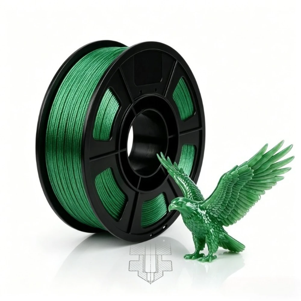Filamento PLA Seta 1.75mm per Stampante 3D, Precisione Dimensionale +/- 0.02mm, Compatibile con la Maggior Parte delle Stampanti 3D FDM