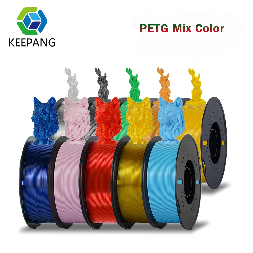 Filamento per Stampante 3D KEEPANG 5KG PETG 1.75mm, Alta Resistenza, Avvolgimento Preciso, Materiale per Stampa 3D, Strumenti per Fai-da-Te e Artigianato