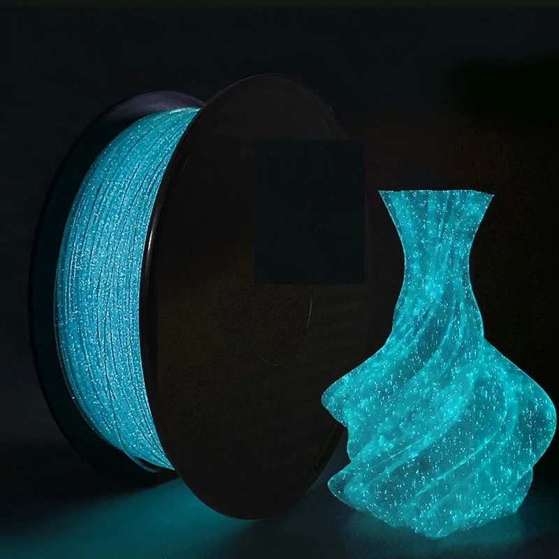 Filamento PLA 3D Glow In The Dark PLA luminoso 1kg 1,75mm Filamento incandescente PLA Nottilucenti Filamento per stampa 3D Filamento arcobaleno