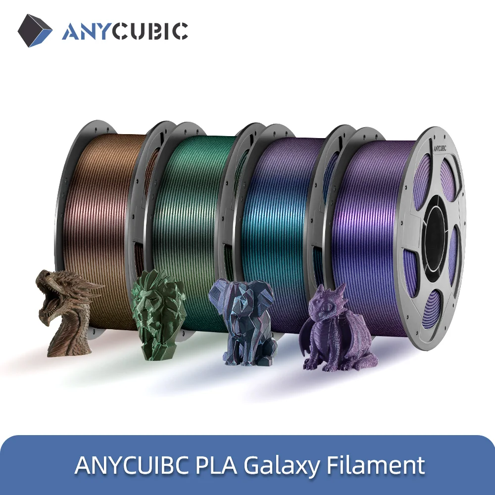 ANYCUBIC PLA Galaxy Filament Starry Effcet Filamento stampante 3D Colori dinamici PLA FDM Kobra 3 combo S1 Combo Filamento di stampa