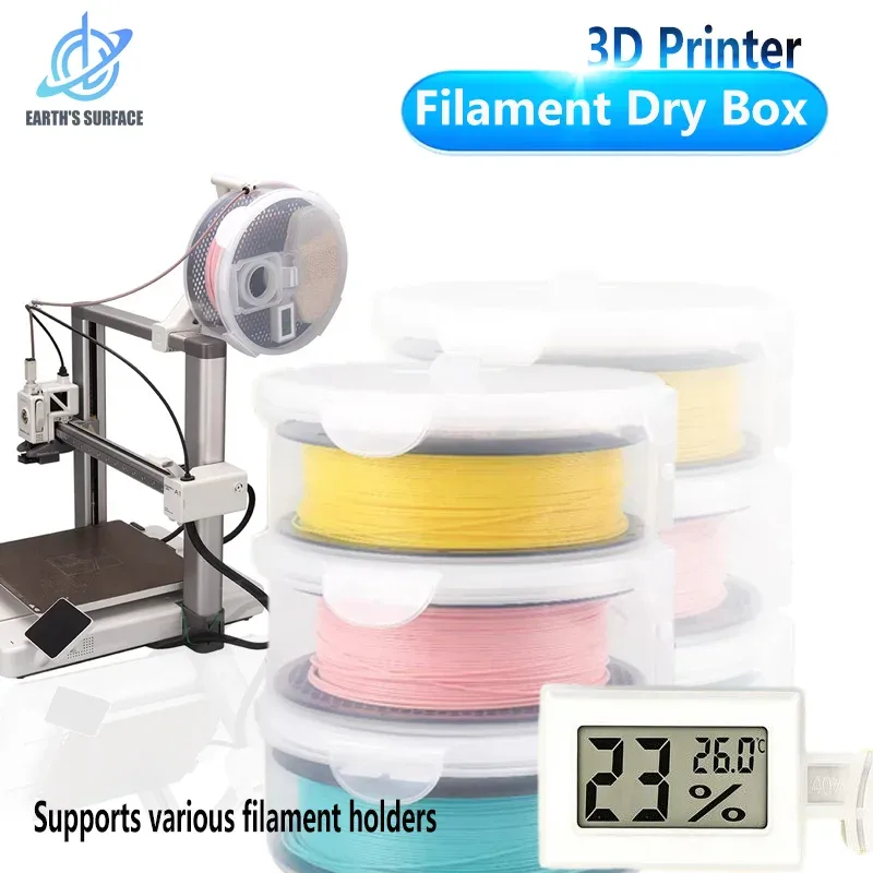 Scatola sigillata per filamento stampante 3D per A1/A1 mini/Kobra X, contenitore sigillato rotondo da 1 kg per PLA, PETG, ABS, TPU, con apertura laterale.