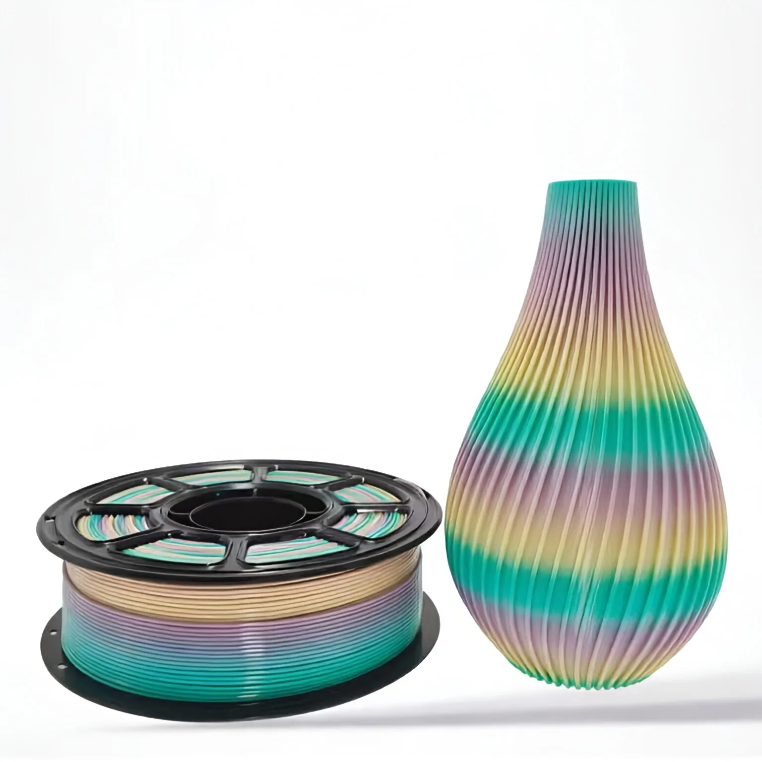 Filamento PETG Rainbow Candy da 1KG 1.75mm per Bambu Lab AMS, Filamento per Stampante 3D Colore Seta, Compatibile con la Maggior Parte delle Stampanti FDM