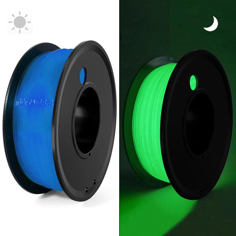 250g 500g 1Kg Trasparente Notte Bagliore Verde 3D PETG Stampante Filamento 1.75mm Materiali di Stampa 3D Materiali di Consumo Materiale Stampante 3D