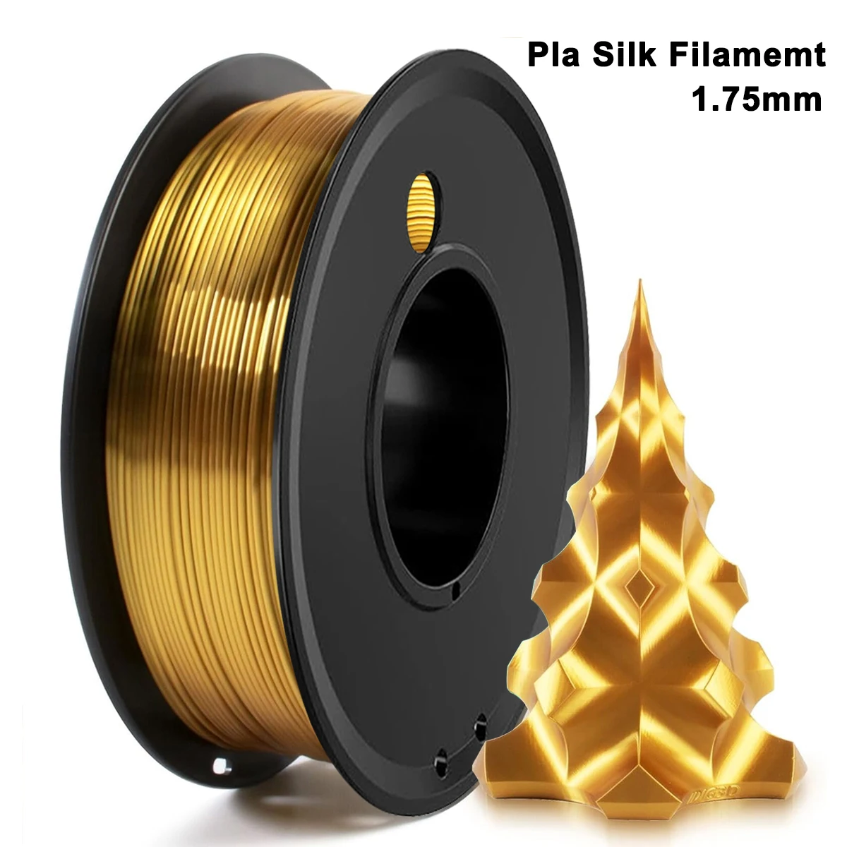 250g 500g 1kg Seta Oro PLA Filamento 1.75mm Stampante 3D Materiale seta oro pla Per stampante 3D Filamento filo Imballaggio sottovuoto