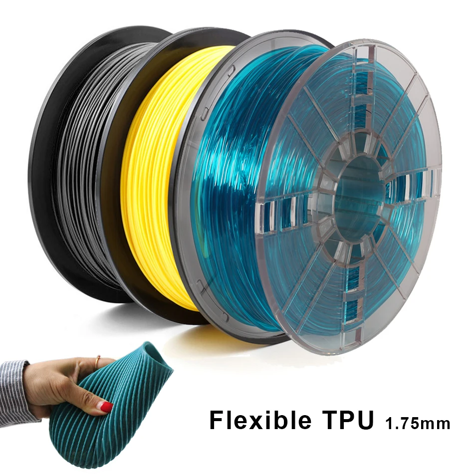 Filamento di stampa 3D TPU flessibile da 1,75 mm Nessuna bolla Sublimazione non tossica Stampante 3D Materiale plastico Filamento TPU 0,5 kg/0,25 kg