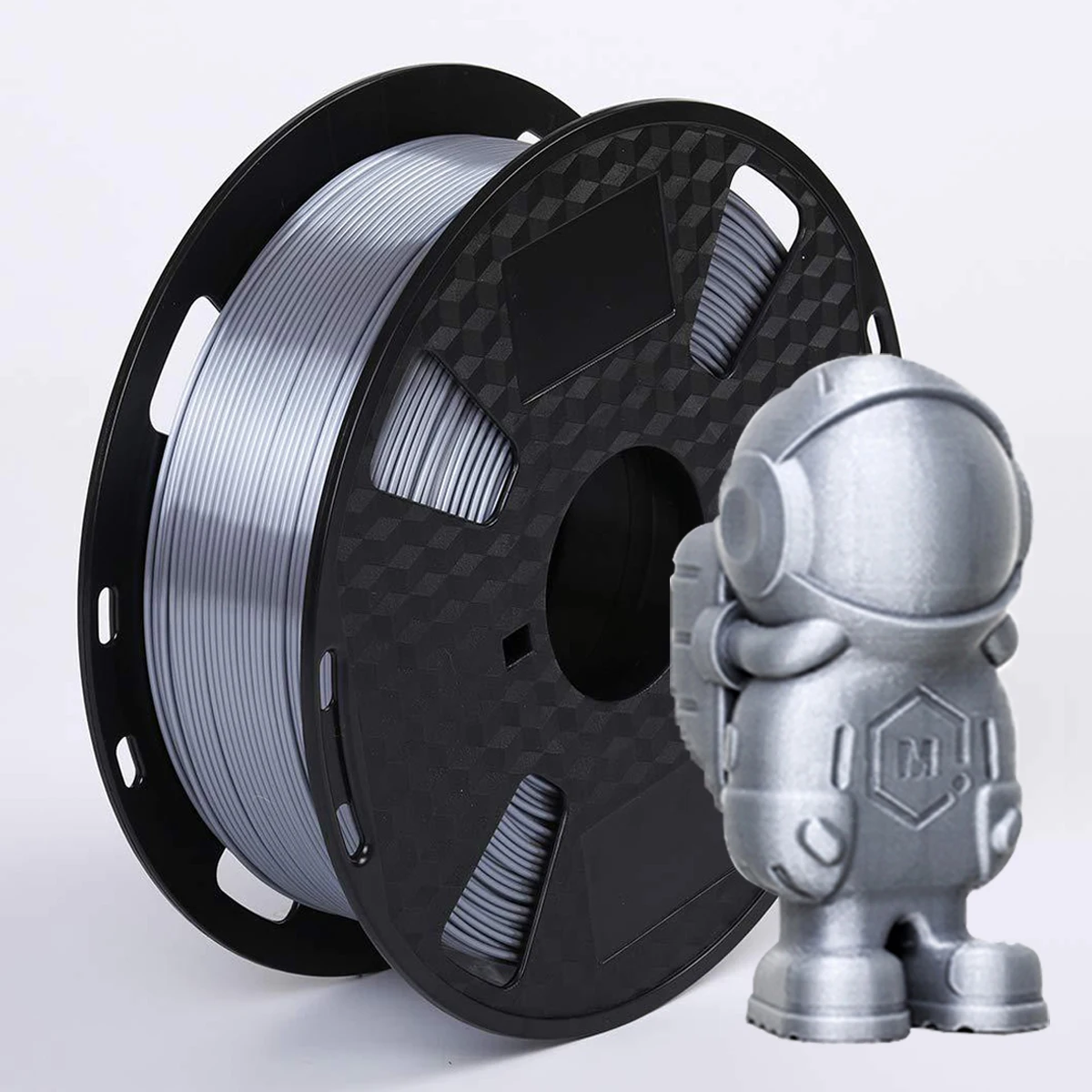 Filo della bobina del filo del filamento di seta argento PLA 250g, 500g,1kg 1.75mm materiale della stampante 3D per l'imballaggio sottovuoto del filo del filamento della stampante 3D