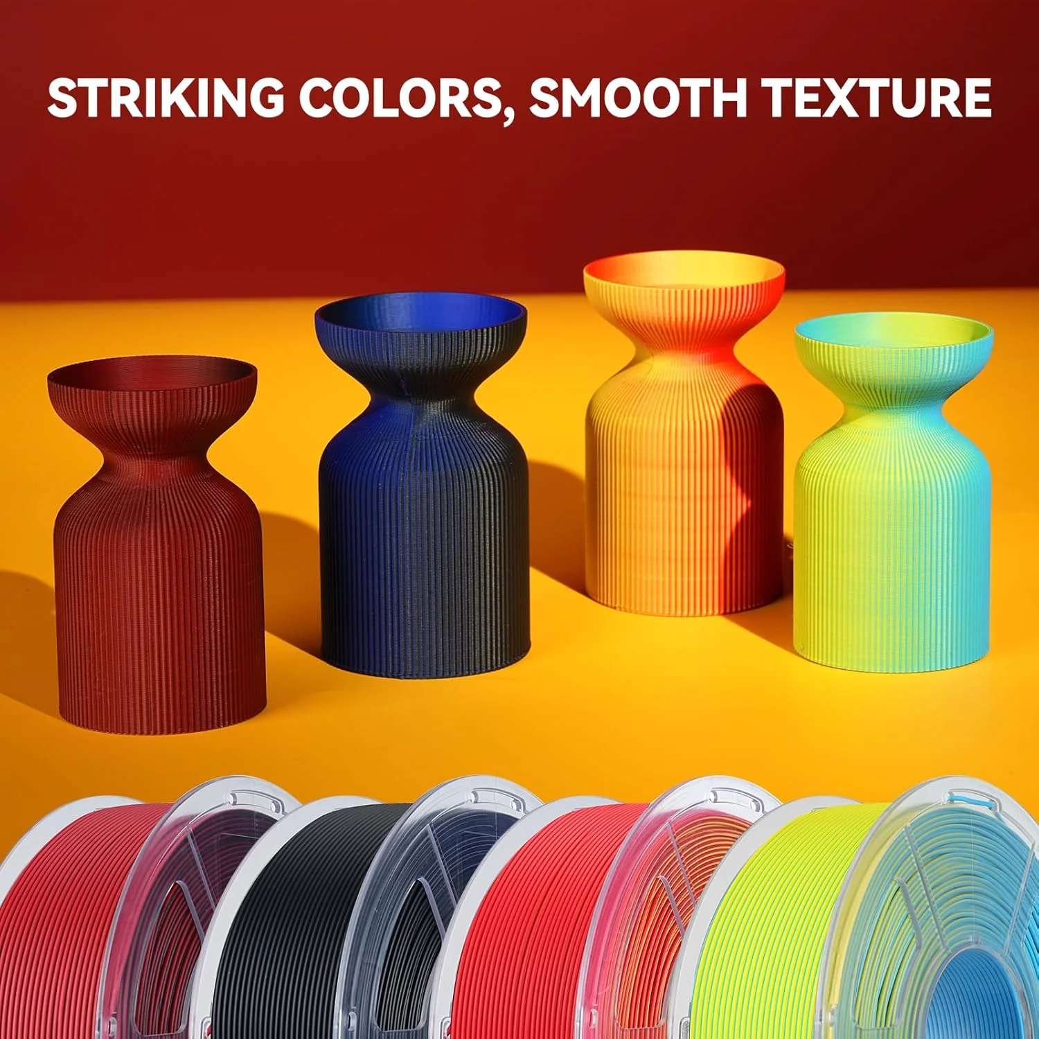 JAYO 2 rotoli di filamento per stampante PLA 3D PLA opaco/doppio colore opaco 1,75 mm Stampa ordinata con finitura opaca e ferita con stampante 3D FDM al 99%