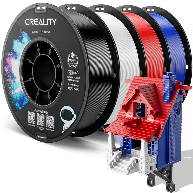 Filamento PETG Ufficiale Creality per Stampante 3D 1.75mm 1KG (2.2lbs), Alta Precisione, Elevata Resistenza, Inodore, Migliore Flusso, Impermeabile, Filamento Ender per Stampa 3D