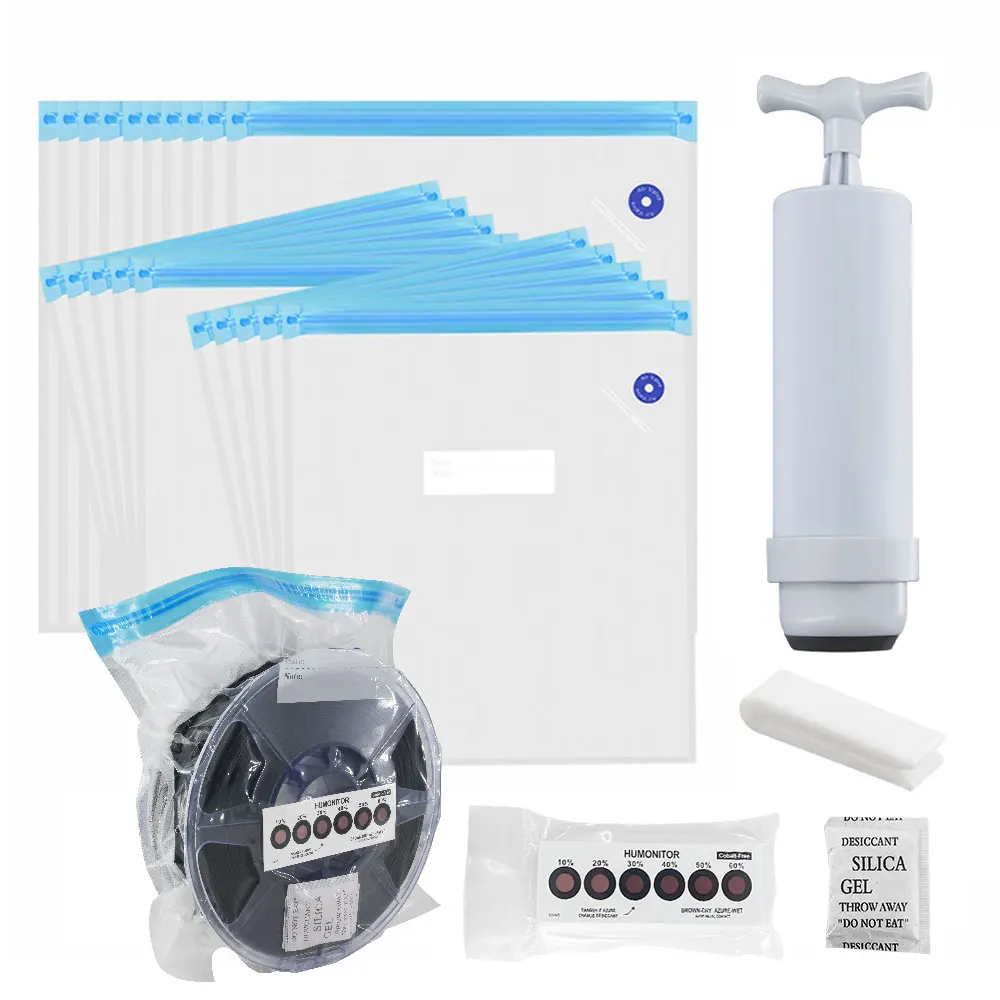 I sacchetti di conservazione sottovuoto a filamento mantengono il materiale asciutto PLA ABS TPU PETG 1Kg parte della stampante 3D evita l'umidità consumabile Safekeeping